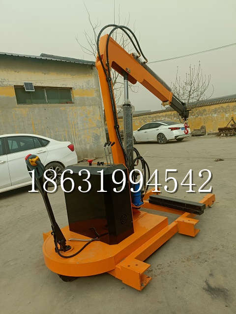 新巴尔虎右旗自卸车厢随车吊 自制轮式四不像起重机 四驱平板吊 5吨 贵盛